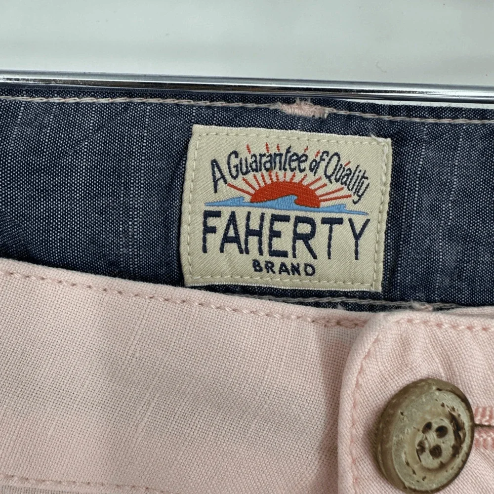 Faherty Men Malibu Chino Shorts Linen Cotton 10